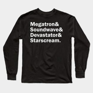 Funny Names x Transformers Decepticons (Megatron, Soundwave, Devastator, Starscream) Long Sleeve T-Shirt
